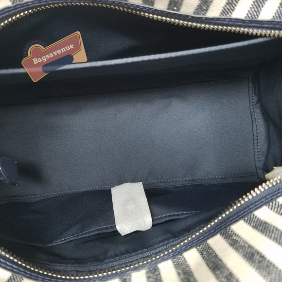 ✨✨ Medium Tote Market Stripe Canvas Zip Tote Blue Handbag PXR00443 Kate Spade - Picture 4 of 12